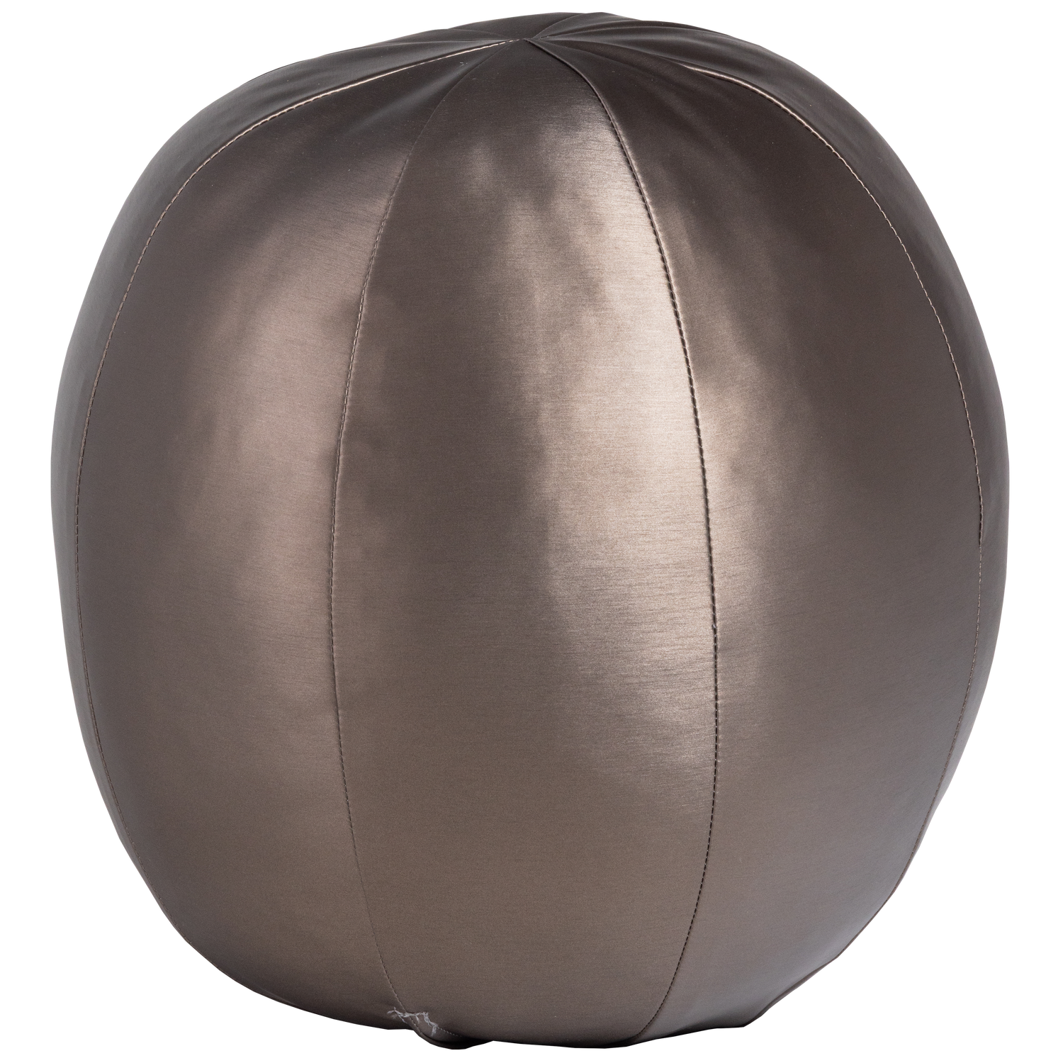 Woood Rodeo Ball Pude Stor Rund Metallisk Kobber Brun Stof ø37
