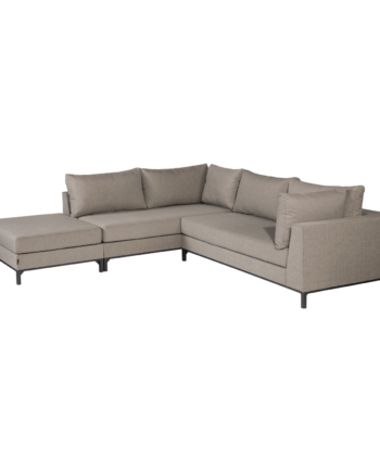 Woood Sicilie Udendørs Loungehjørnesofa  Venstre Taupe Olefin Og Aluminium