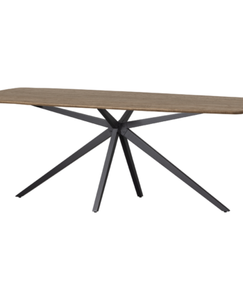 Woood Tablo Spisebord  Oval Cashmere Brun Egetræ Og Metal  219x99