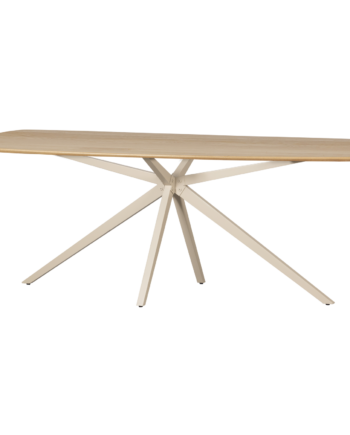 Woood Tablo Spisebord  Oval Natur Egetræ Og Metal  219x99