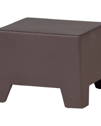 Woood Zina Sidebord  Lav  Kvadratisk Brun Fiberler Med Betonlook  50x50