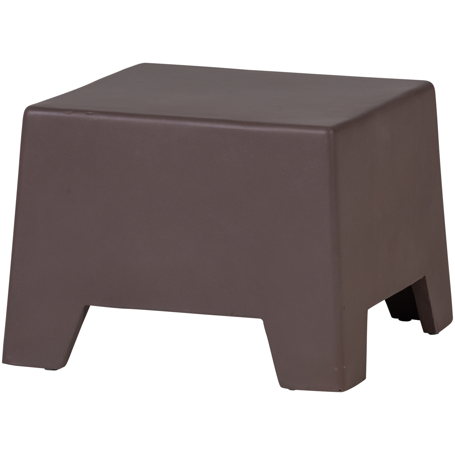 Woood Zina Sidebord Lav Kvadratisk Brun Fiberler Med Betonlook 50x50