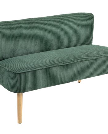 -personers Polstret Sofa  Træ  Fløjlsblød Polyester  Skum  117   56     77 Cm  Grøn