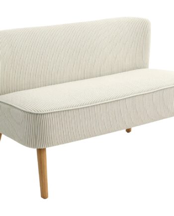 -personers Sofa  Blød Polstring  Letplejeligt Betræk  Bæreevne Op Til 150 Kg  117   56     77 Cm  Cremehvid